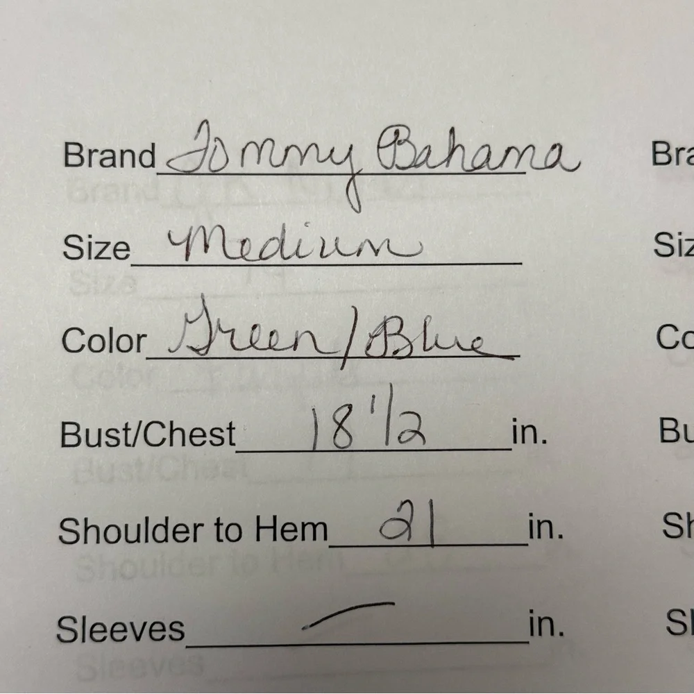 Tommy Bahama Silk Stretch Tank Top – Palm Print, Size Medium. 93% Silk - Picture 7 of 7